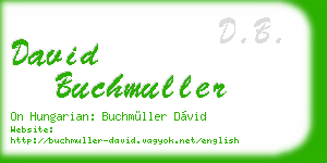 david buchmuller business card