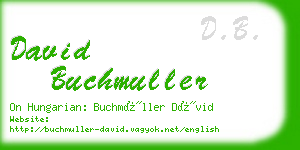 david buchmuller business card